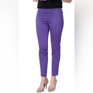 New Bellina Purple Stretch Pull On Skinny Jeans Jeggings Size 8 bin 4E